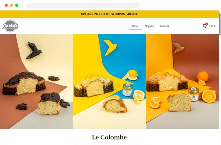 Sito web realizzato da Creativa per Carlo’s Bar