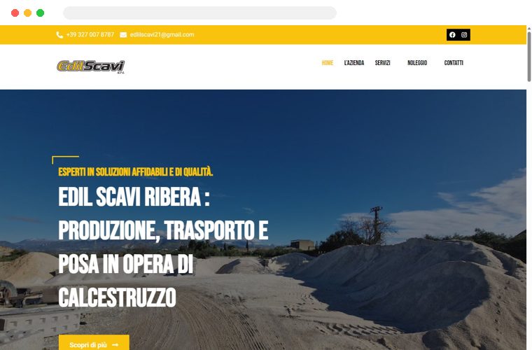 Sito web realizzato da Creativa per Edil Scavi Ribera