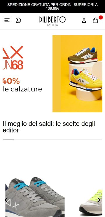 Sito web realizzato da Creativa per Diliberto Moda