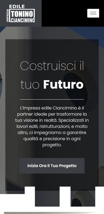 Sito web realizzato da Creativa per Impresa Edile Ciancimino
