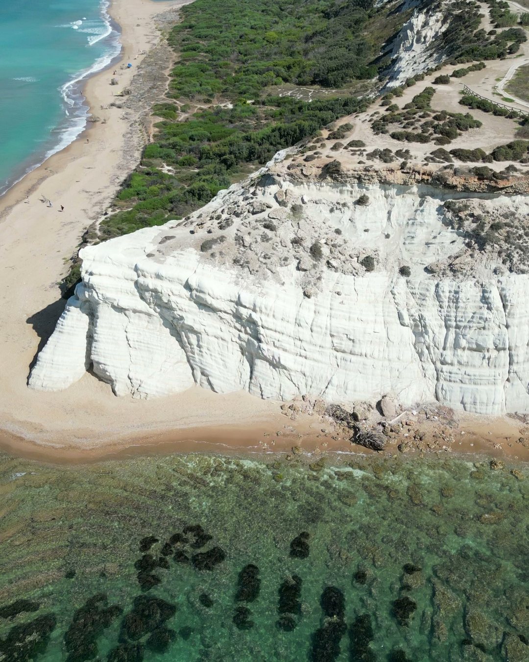 Riprese con drone della Scala dei Turchi, costa di Agrigento